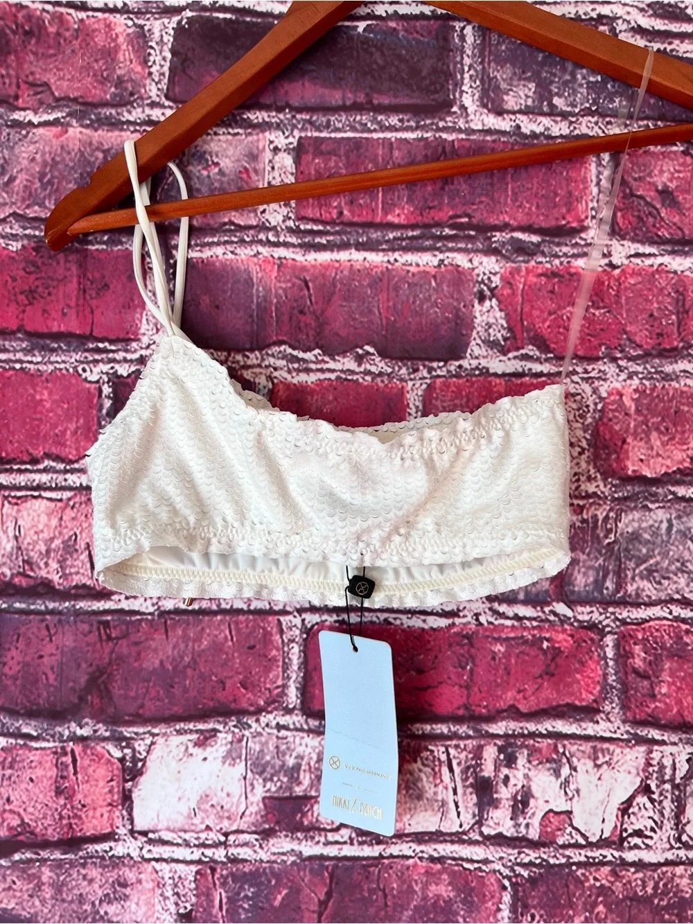 NWT ViX Paula Hermanny x Nikki Beach Scales One Shoulder Bikini Top